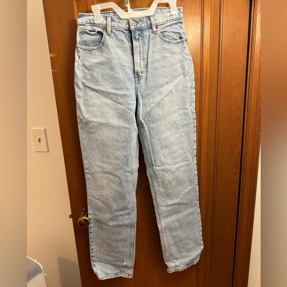 Abercrombie curve love 90’s straight jean 8 long EUC